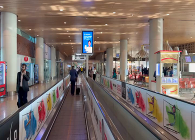 05th Jan 2026 : A shot of Passengers Walking on Travelator at Chhatrapati Shivaji Maharaj International Airport, Terminal 2, Mumbai,India