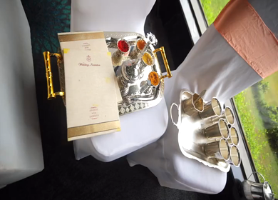 A shot of Puja Thali or Tray prepared fot Rituals at an Indian Wedding