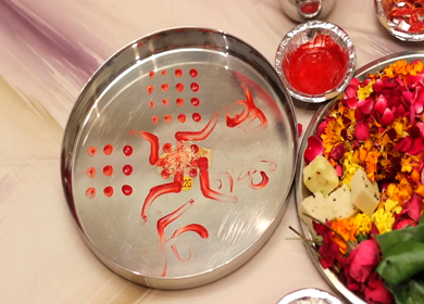 A shot of an Indian Wedding where rituals are being performed in India