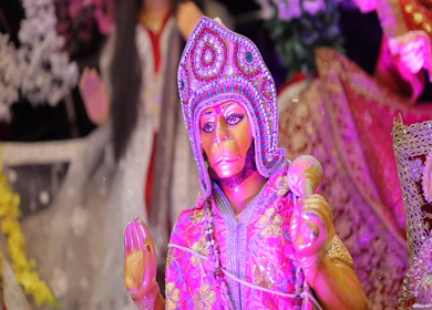 A shot of an Indian Wedding where rituals are being performed in India