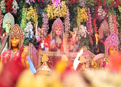 A shot of an Indian Wedding where rituals are being performed in India