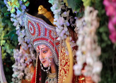 A shot of an Indian Wedding where rituals are being performed in India