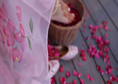 A shot of an Indian Wedding where rituals are being performed in India