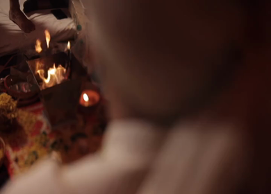 A Slow Motion Shot of an Indian Wedding where rituals are being performed in India