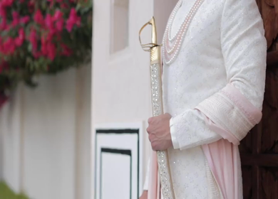 A Slow Motion Shot of an Indian Wedding where rituals are being performed in India