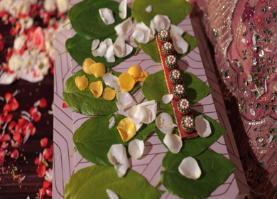 A Slow Motion Shot of an Indian Wedding where rituals are being performed in India