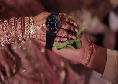 A Slow Motion Shot of an Indian Wedding where rituals are being performed in India