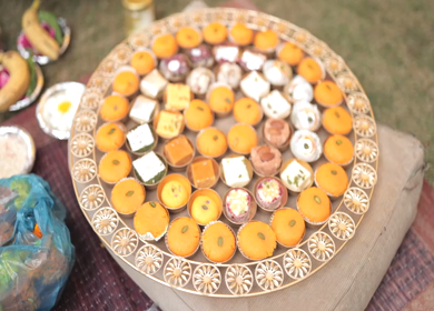 A Slow Motion Shot of an Indian Wedding where rituals are being performed in India