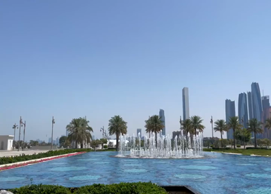 Shot of Fountains at Qasr Al Watan, Presidential Palace of the United Arab Emirates,Abu Dhabi 
