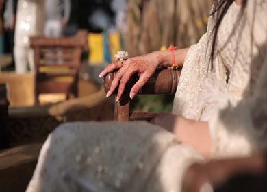 Shot of a beautiful Indian Bride posing for her wedding shoot in India