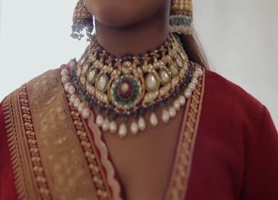 Shot of a beautiful Indian Bride posing for her wedding shoot in India