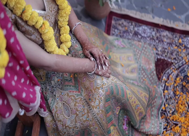 Shot of a beautiful Indian Bride posing for her wedding shoot in India