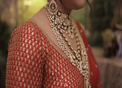 Shot of a beautiful Indian Bride posing for her wedding shoot in India