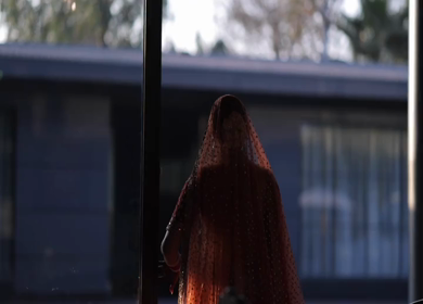 Shot of a beautiful Indian Bride posing for her wedding shoot in India