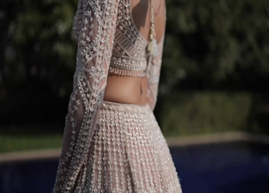 Shot of a beautiful Indian Bride posing for her wedding shoot in India