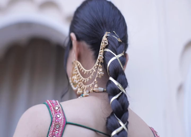 Shot of a beautiful Indian Bride posing for her wedding shoot in India