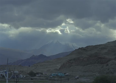 Timelapse of Dramatic Clouds Over Hanle Village Ladakh