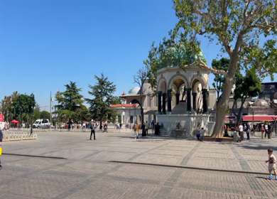 4th June 2026 : Tourists Around German Fountain and Haseki Hurrem Sultan Bathhouse in Istanbul Turkey