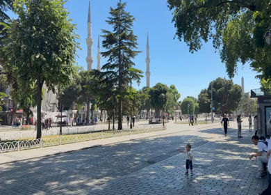 4th June 2026 : Tourists Around German Fountain and Haseki Hurrem Sultan Bathhouse in Istanbul Turkey