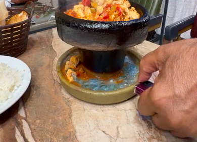 Traditional Turkish Chicken Stew Served with Rice in Turkey