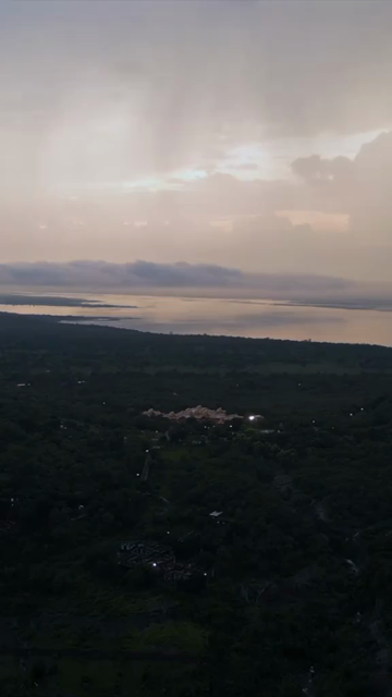 Vertical Aerial Evening View of Bhopal Cityscape