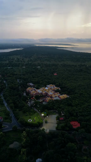 Vertical Aerial Evening View of Bhopal Cityscape