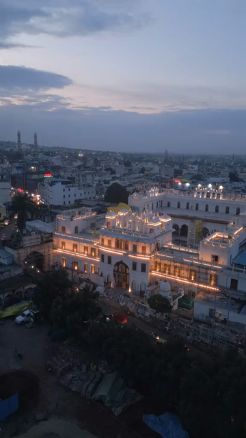 Vertical Aerial Evening View of Sadar Manzil Bhopal