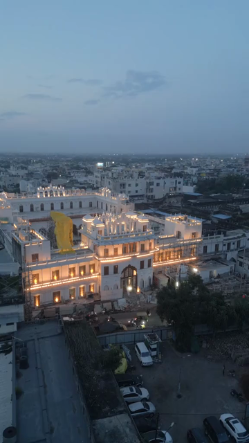 Vertical Aerial Evening View of Sadar Manzil Bhopal