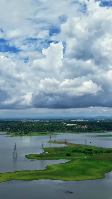 Vertical Aerial Hyperlapse of Bhopal City, Lakes and Urban Landscape, India