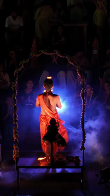 20th April 2026 : Vertical Aerial Night View of Godavari Aarti Ceremony in Nashik Maharashtra India