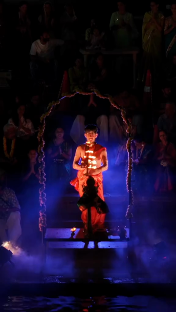 20th April 2026 : Vertical Aerial Night View of Godavari Aarti Ceremony in Nashik Maharashtra India