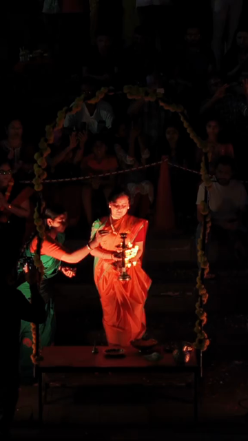 20th April 2026 : Vertical Aerial Night View of Godavari Aarti Ceremony in Nashik Maharashtra India