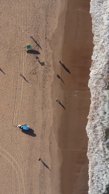 Vertical Aerial Shot of Baga Beach Goa India