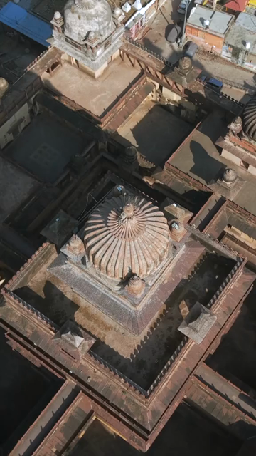 Vertical Aerial Shot of Datia Palace Madhya Pradesh India