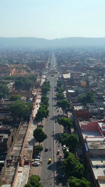 Vertical Aerial Shot of Jaipur City Rajasthan India
