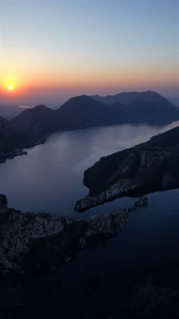 Vertical Aerial Sunset View of Badi Lake Udaipur Rajasthan India