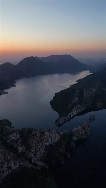 Vertical Aerial Sunset View of Badi Lake Udaipur Rajasthan India