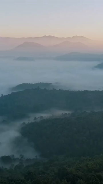 Vertical Aerial Timelapse View of Lambasingi Viewpoint, Andhra Pradesh, India