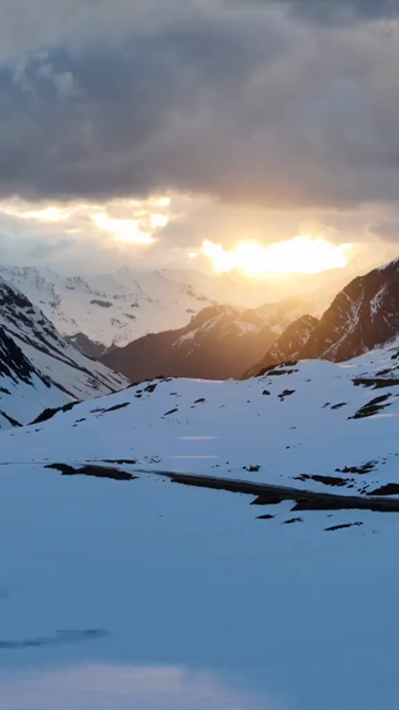 Vertical Aerial View of Snow-Covered Baralacha La Pass, Himalayan Mountains, Ladakh, India