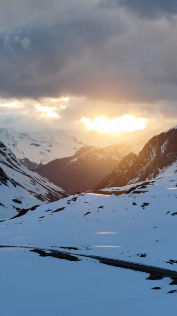Vertical Aerial View of Snow-Covered Baralacha La Pass, Himalayan Mountains, Ladakh, India