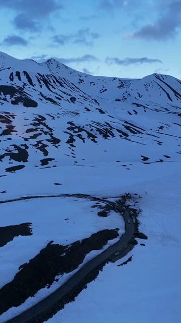 Vertical Aerial View of Snow-Covered Baralacha La Pass, Himalayan Mountains, Ladakh, India