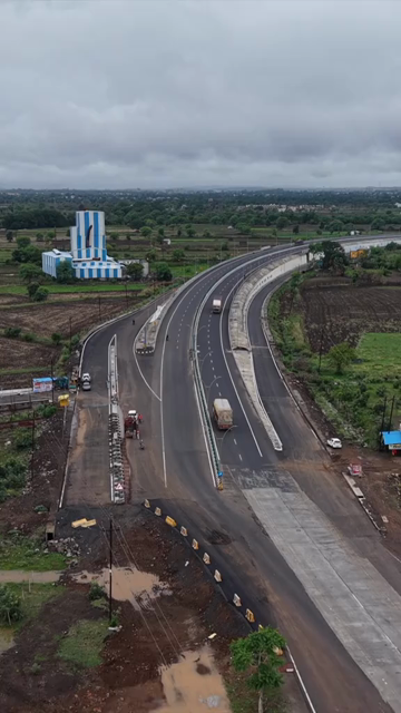 Vertical Aerial View Highway Jabalpur, Madhya Pradesh, India