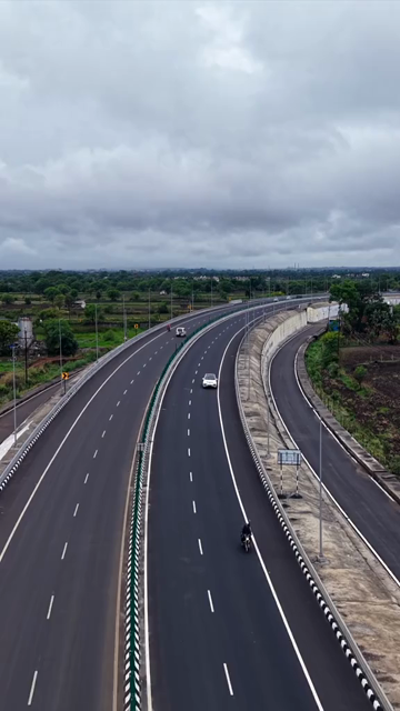 Vertical Aerial View Highway Jabalpur, Madhya Pradesh, India
