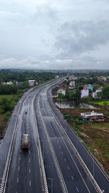 Vertical Aerial View Highway Jabalpur, Madhya Pradesh, India