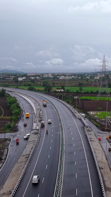 Vertical Aerial View Highway Jabalpur, Madhya Pradesh, India