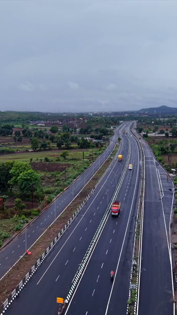 Vertical Aerial View Highway Jabalpur, Madhya Pradesh, India