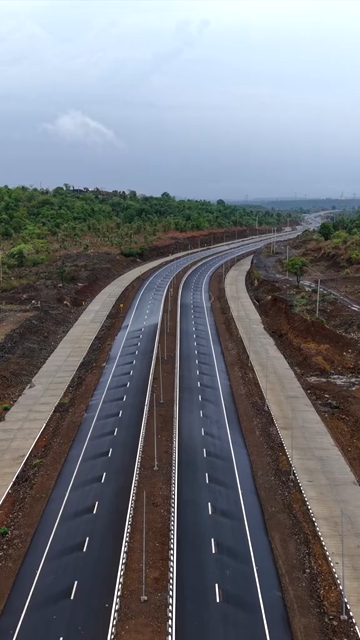 Vertical Aerial View Highway Jabalpur, Madhya Pradesh, India