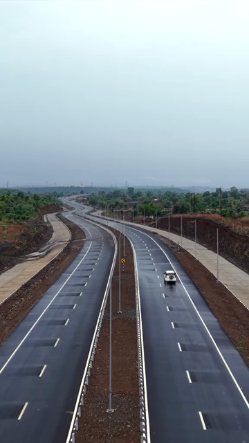 Vertical Aerial View Highway Jabalpur, Madhya Pradesh, India
