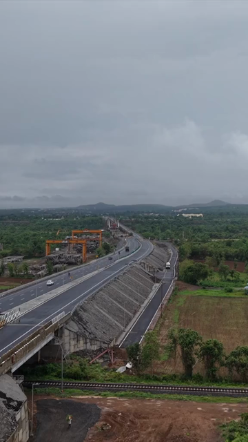 Vertical Aerial View Highway Jabalpur, Madhya Pradesh, India