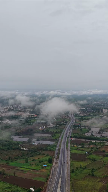 Vertical Aerial View Highway Jabalpur, Madhya Pradesh, India